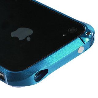 MyBat Surround Shield with Chrome Coating Metal for Apple iPhone 4S/4   Retail Packaging   Baby Blue Nitro Cell Phones & Accessories