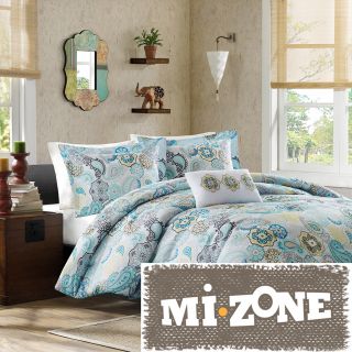 Jla Home Mizone Simi 4 piece Comforter Set Blue Size Twin