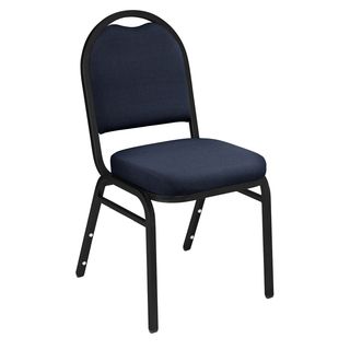 Blue Upholstered Stacking 24 chair And Dolly Set