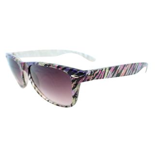 Fantaseyes Womens  White/ Pink Zebra Sunglasses