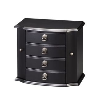 Black Wooden 4 drawer Jewelry Box
