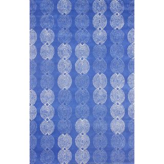 Nuloom Handmade Elegant Link Blue Wool Rug (5 X 8)
