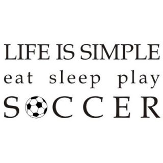 Alphabet Garden Designs Life is Simple Soccer Wall Decal child041