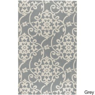 Hand tufted Floral Contemporary Area Rug (9 X 13)