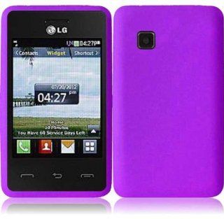Generic Silicone Jelly Skin Cover Case for LG 840G   Retail Packaging   Dark Purple Cell Phones & Accessories
