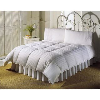 * 5 star Hotel Luxury Stripe White Down Comforter White Size Queen