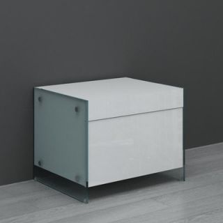 Casabianca Furniture II Vetro Drawer Nightstand CB/111 N WH / CB/111 N WA Fin