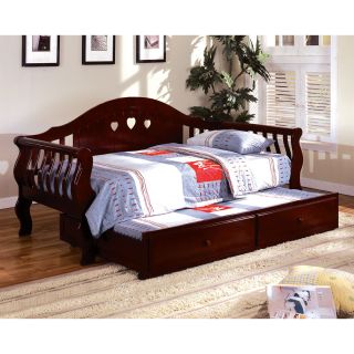 Furniture Of America Tuzla Twin size Cherry Curved Back Daybed Brown Size Twin