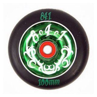 841 Tribal Wheel Black Green 110mm 