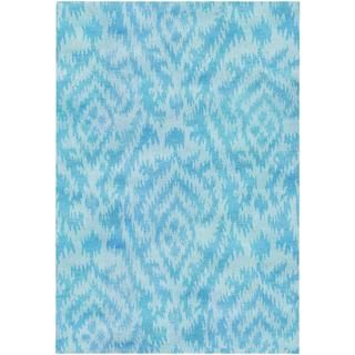 Hand spun Sagano Mystic Haze Azure Rug (8 X 11)