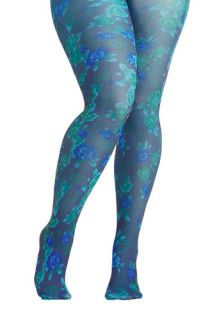 Rose Garden Rave Tights in Plus Size  Mod Retro Vintage Tights