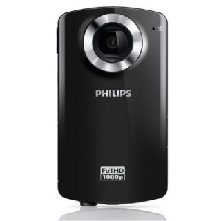 Philips CAM102BL HD Camcorder (1080p, 2 x Digital)   Black      Electronics