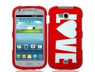 For Samsung Galaxy Axiom R830 Hard Snap On Case Red Love Cell Phones & Accessories
