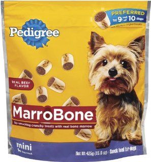 Pedigree Marrobone Snack Treat, Mini, 15 Ounce  Pet Snack Treats 