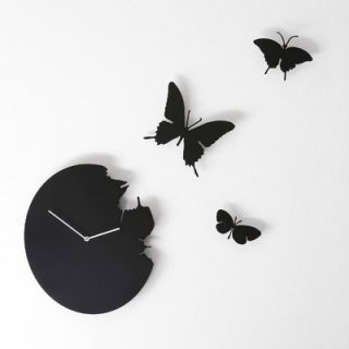 Diamantini & Domeniconi Butterfly Wall Clock 392 Color Black