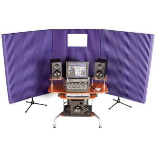 Auralex MAX831PUR MAX Wall 831 in Purple; 8  20x48x4.75 Panels; 1  20x48x4.75 Window Section in Clear Plexiglass Only; 3  MAX Stands Musical Instruments