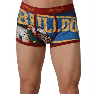 Ed Hardy Mens Lets Go Bulldogs Red Vintage Trunks