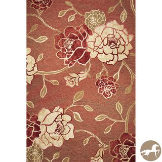 Christopher Knight Home Flatweave Flora Brick Red Area Rug (53 X 77)