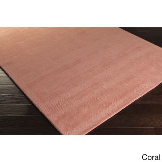 Surya Carpet, Inc. Hand loomed Owens Casual Solid Area Rug (8 X 11) Pink Size 8 x 11