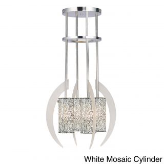 Crescent 4 light Satin Nickel Pendant