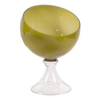 Opaque Opal Green Hand blown Glass Bowl (large)
