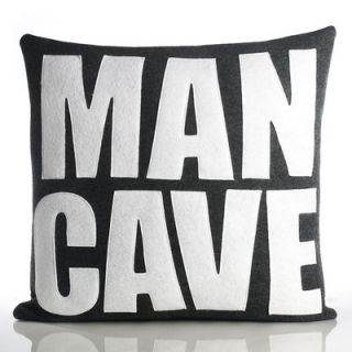 Alexandra Ferguson Man Cave Pillow MANCV 16 Color Charcoal / White