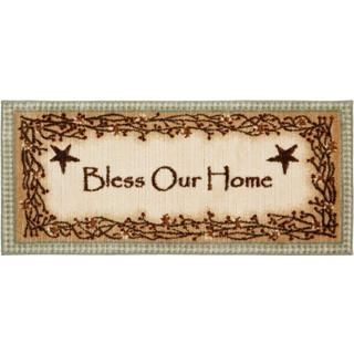 Bless Our Home Sage Accent Rug (20x44)