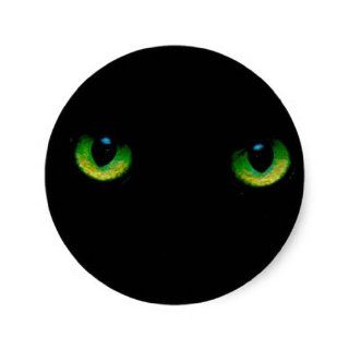 Black Panther Eyes Round Stickers Toys & Games