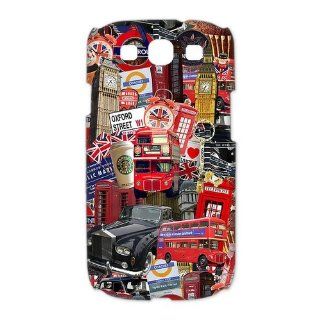 Personalized Creative London England w/ Phone Booth, Underground, Bridge, Crown, Bus, Eye SamSung Galaxy S3 I9300 Case, Best Durable London City Galaxy S3 Case Cover Cell Phones & Accessories