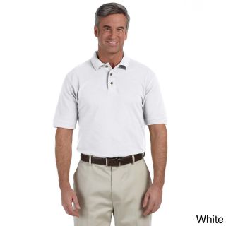 Harriton Mens Tall Ringspun Cotton Piqu Short sleeve Polo White Size XXL