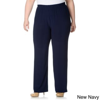 Lennie For Nina Leonard Lennie For Nina Leonard Womens Plus Size Thick Waist Band Pull on Pants Navy Size 1X (14W  16W)