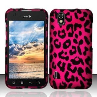 Pink Leopard Hard Faceplate Cover Phone Case for LG Marquee LS855 / Optimus Black P970 / Ignite AS855 Cell Phones & Accessories