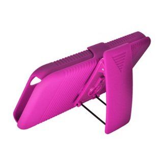 Aimo Wireless LGLS855PCBEC005 Shell Holster Combo Protective Case for LG Marquee/Ignite LS855/P970 with Kickstand Belt Clip and Holster   Retail Packaging   Pink Cell Phones & Accessories