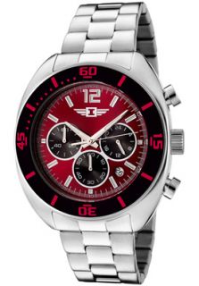 I by Invicta 90232 003  Watches,Mens Chronograph Red Dial Stainless Steel, Casual I by Invicta Quartz Watches