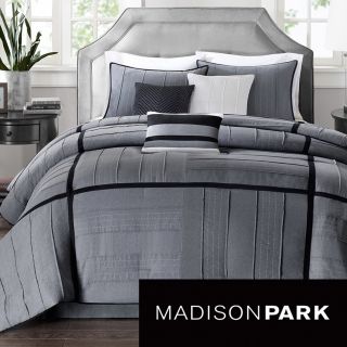 Madison Park Madison Park Riverside 7 piece Comforter Set Grey Size Queen