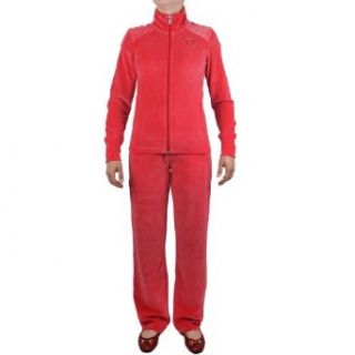 Puma Scuderini Ferrari Lifestyle Velour Track Suit   Rosso Corsa (Womens)   Large Clothing