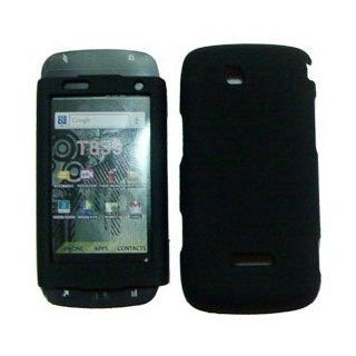 Tmobile Samsung Sidekick 4G t839 Accessory   Black Rubber Feel Designer Protective Hard Case Cover Cell Phones & Accessories