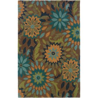 Lnr Home Dazzle Taupe Rectangle Floral Area Rug (5 X 79)