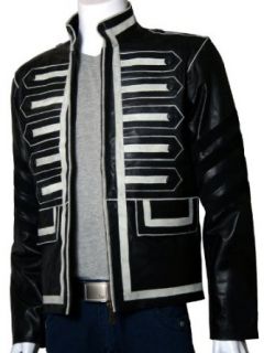 Xport Design's Men's Military Style Biker Leather Jacket at  Mens Clothing store