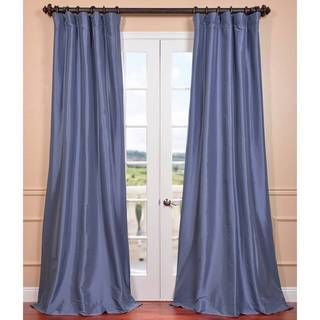 Wisteria Blue Faux Silk Taffeta Curtain Panel