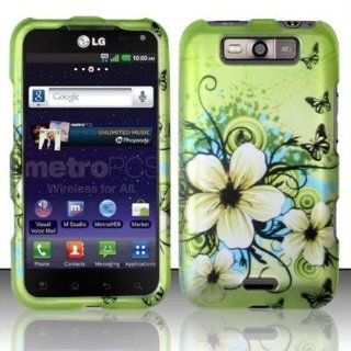 Rubberized Hawaiian Flowers Design for LG LG Connect 4G MS840 / Viper 4G LS840 Cell Phones & Accessories