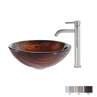 Kraus Titania Glass Vessel Sink And Ramus Faucet