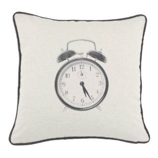 Spice Home Dcor Graphics Image Linen and Cotton Blend Throw Pillow, Alarm Clock, 17 Inch  