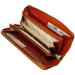 Castello Italian Leather Zip Around Long Wallet