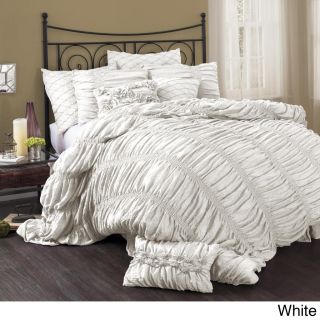 Lush Decor Lush Decor Madelynn 3 piece Comforter Set White Size King