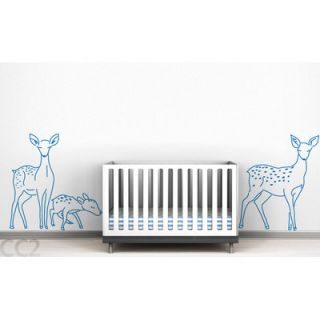 LittleLion Studio Fauna Deer Family Outline Wall Decal DCAL VL MD 028 W CC Co