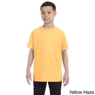 Gildan Youth Heavy Cotton 5.3 ounce T shirt Yellow Size L (14 16)