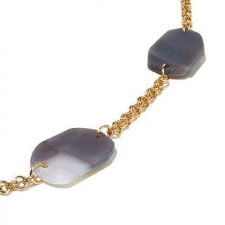 R.J. Graziano "Heat Wave" Simulated Agate Goldtone 31" Link Necklace