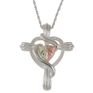 cross with heart pendant in sterling silver orig $ 99 00 84 15