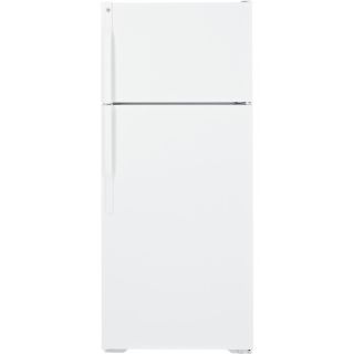 GE 18.1 cu ft Top Freezer Refrigerator with Single Ice Maker (White) ENERGY STAR